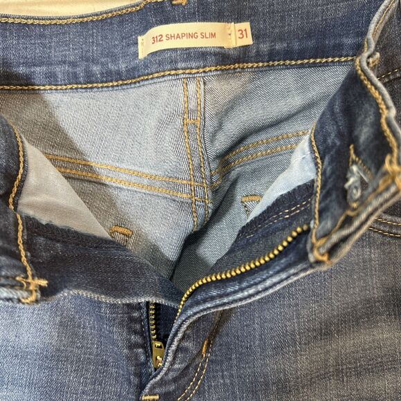 Levi's Women's 312 Shaping Slim Jeans 31 Regular Lapis Breeze - Medium Indigo - Picture 3 of 5